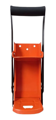 Amassador De Latinha Com Abridor De Garrafa Corpo Em Aço Laranja