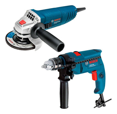 Combo Bosch Furadeira Gsb 550 + Esmerilhadeira Gws 850 220v