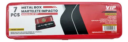 Martelete Manual De Impacto Encaixe 1/2 Caixa De Metal Vermelho