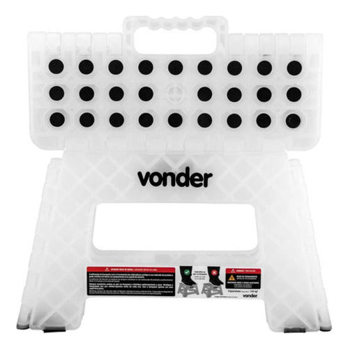 banqueta plástica dobrável transparente 220mm vonder