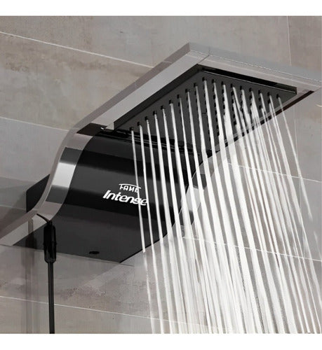 ducha eletrônica intense black preto 220v 7800w - fame - brilhante - preto