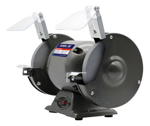 Moto Esmeril De Bancada 6 Pol 360w Me-6 Ferrari 220v Cinza