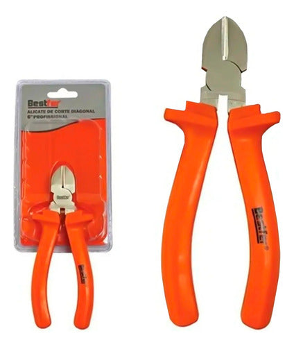 alicate de corte diagonal aço polido 6 polegadas 150mm