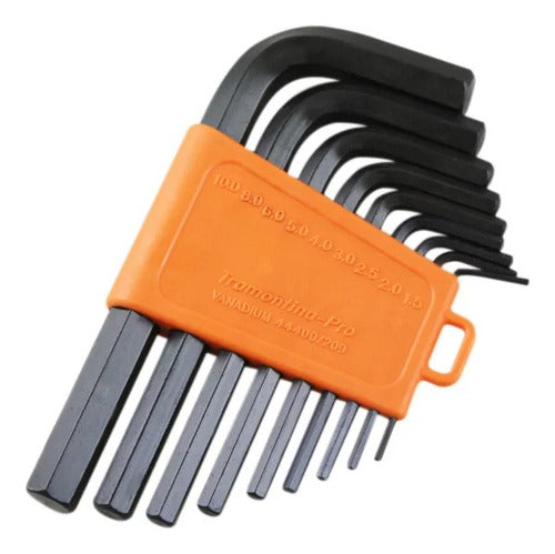 jogo de chave hexagonal 9pcs tramontina