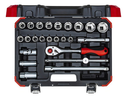 Jogo De Soquetes Sextavado 1/2 24 Peças 4 A 13mm Gedore Red