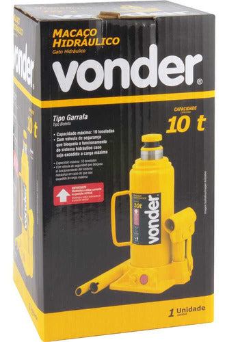 Macaco Hidráulico Garrafa 10 Tonelada Vonder Haste 230-460mm