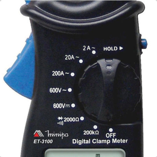Alicate Amperímetro Digital Profissional Minipa Et3100 Mini