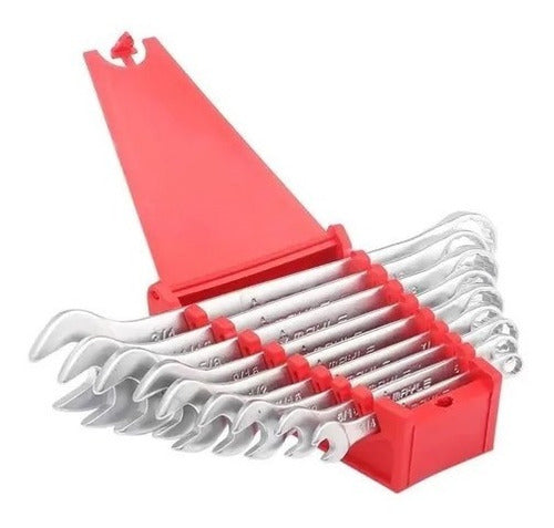 Kit Jogo De Chaves Combinadas De 1/4 A 3/4 Pol 9 Peças Mayle