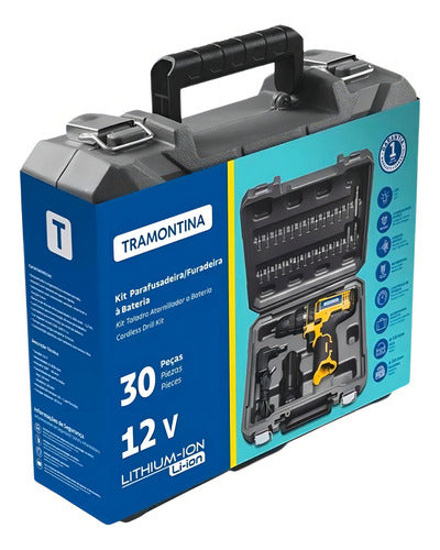 Parafusadeira Furadeira E Acessórios 12v 30 Peças Tramontina