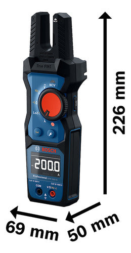 amperímetro de garfo trms bosch gfm 1000-15 c/ pilha e bolsa