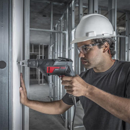 parafusadeira de impct elétrica skil 6520 127vpreta/vermelha