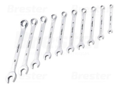 Jogo De Chaves Combinadas 6 A 22 Mm Aço Cromo Vanádio Vonder