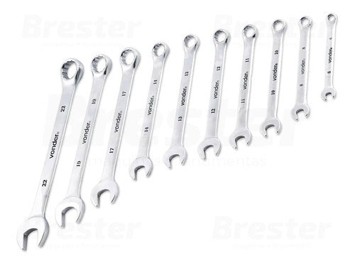 Jogo De Chaves Combinadas 6 A 22 Mm Aço Cromo Vanádio Vonder