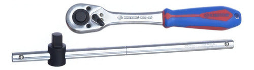 Jogo De Soquetes Estriado Com 24 Pçs 1/2 King Tony St4028mr