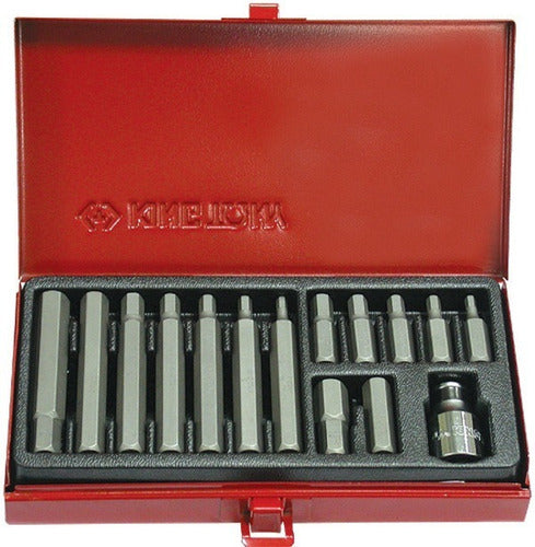 jogo de bits allen tipo hexagonal com 15pçs 1015mq king tony