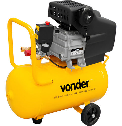 Compressor De Ar 6,5 Pés 25 Litros 2 Hp Mcv25 - Vonder