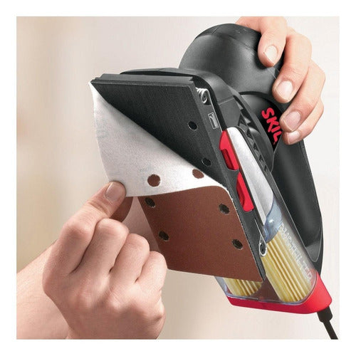 Lixadeira   Orbital Skil Madera 7351  Preta E Vermelha 200w 220v