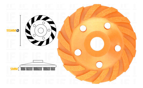 rebolo diamantado turbo/segmentado 115mm x m14 mtx 729139