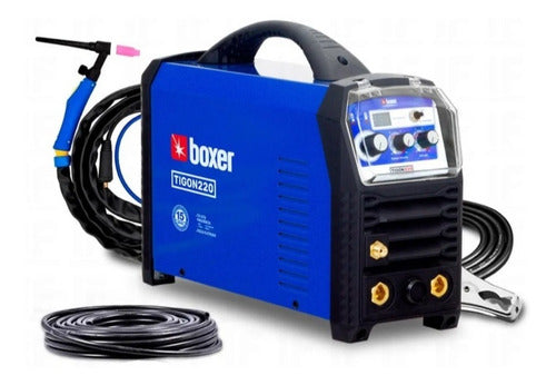 máquina inversora de solda 220a azul tigon220 boxer