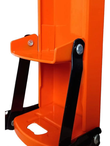 Amassador De Latinha Com Abridor De Garrafa Corpo Em Aço Laranja