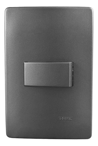 interruptor simples 10a 250v cimento queimado fame onix 10 a 250v cinza