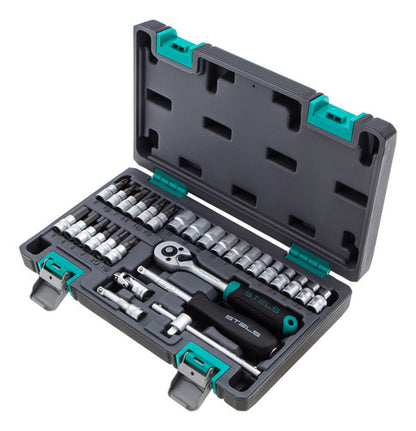 Jogo De Ferramenta Cromo Vanádio 1/4 Maleta 29 Peças Stels