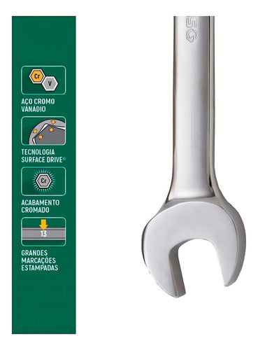 Kit Jogo De Chaves Sata Fixa Boca 8 Peças 6 A 22 Mm