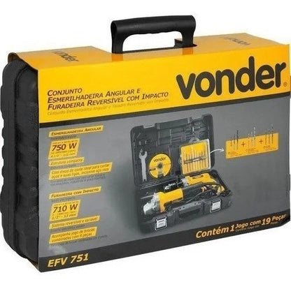 Kit Furadeira 1/2 E Esmerilhadeira 4.1/2 220v Vonder