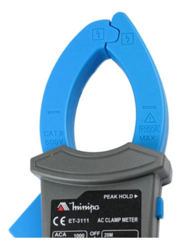 Alicate Amperímetro Digital Minipa Et-3111 1000a  750v
