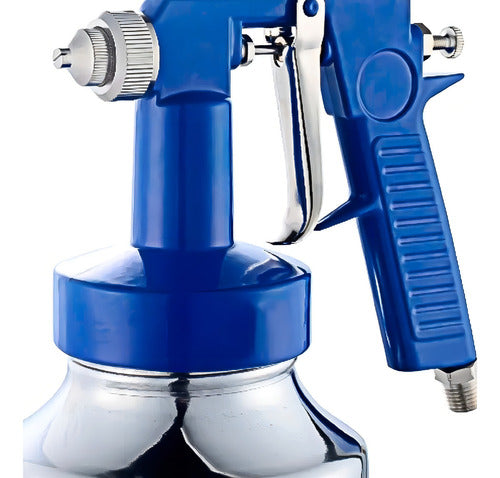 Pistola De Pintura Chiaperini Ar Direto Pressão Ch Ad-80 Azul