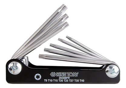 Jogo De Chave Torx Tipo Canivete 8pçs - King Tony  20308pr