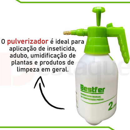 Pulverizador Borrifador Plantas Flores Orquideas 2l Bestfer  Branco