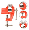 Mini Torno Morsa De Bancada Base Fixa 40mm Bestfer Vermelho