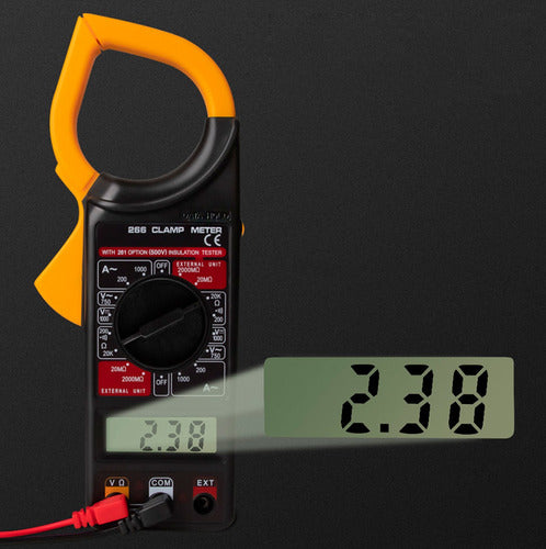 alicate amperímetro digital multimetro sonoro fertak