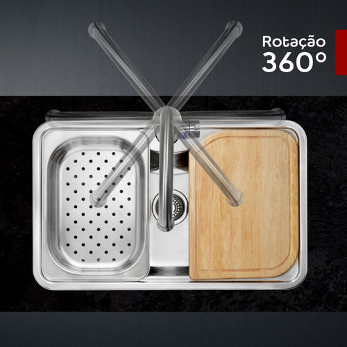 Torneira Elétrica C/ Resistência Blindada 220v 3000w Bancada - Prateado - Cromado
