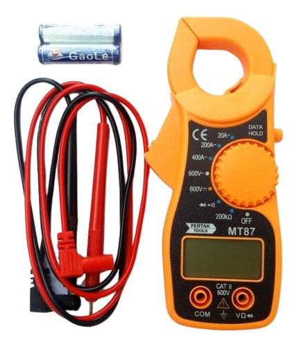Mini Alicate Amperímetro Digital Aviso Sonoro Fertak