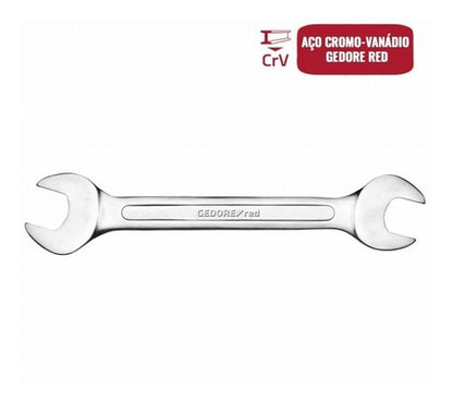 Chave De Boca Fixa 18x19mm Gedore Red Aço Cromo Vanádio