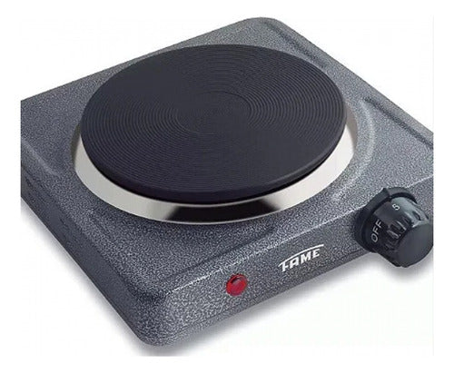 fogão elétrico cooktop 1 prato fame 1000w 220v cinza