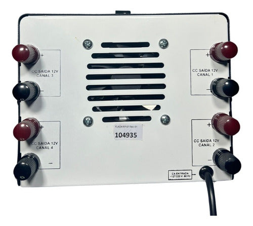 carregador de bateria inteligente (4 saídas) 12v 10a bivolt