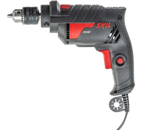 furadeira martelete elétrica de 10mm skil 6600 570w + acessório 220v