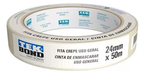Kit 5 Fita Crepe 24mmx50m Tekbond