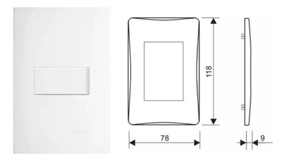 Interruptor Simples 10a Horizontal Habitat Branco Fame 3769
