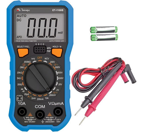 multimetro digital minipa et-1100b portátil profissional
