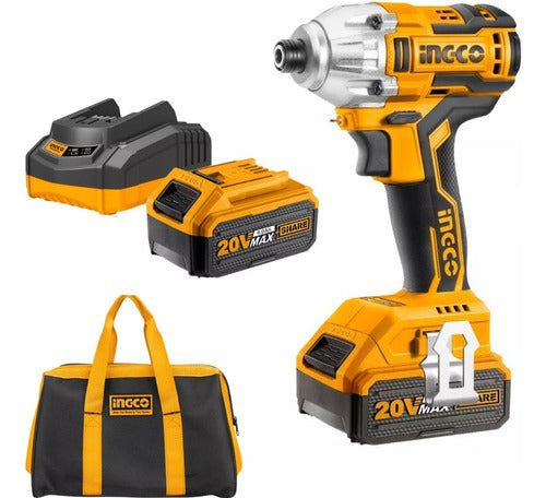 parafusadeira de impacto encaixe sextavado 1/4 c/ 2 baterias