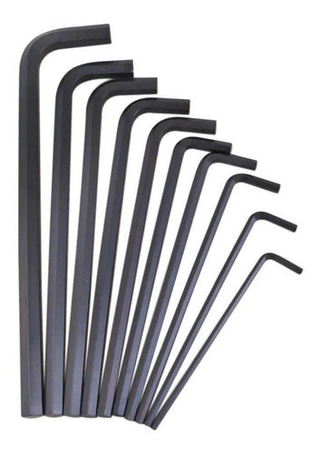 jogo de chave hexagonal longa 4 a 14mm 10 peças belzer