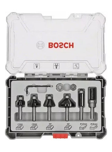 kit de fresa 6 pcs acabamento haste 6mm bosch