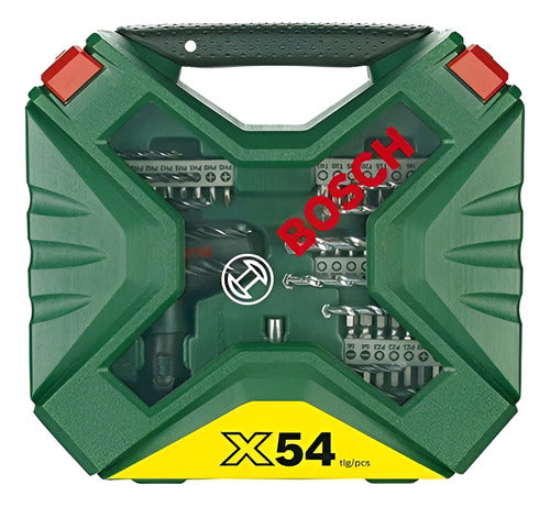 maleta de brocas e pontas xline bosch com 54 peças