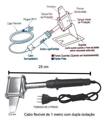 Ferro De Solda Machadinha Profissional 220v Potência 180watt