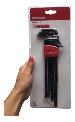 jogo chaves torx gedore t10 t15 t20 t25 t27 t30 t40 t45 t50