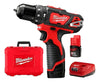 Furadeira Impacto 3/8  Milwaukee 2408-259 2 Baterias 12v 2ah Vermelho